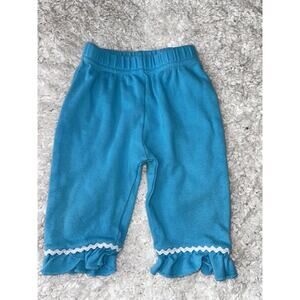 Baby Luigi Girls Sz. 12 Mo. Blue Knit Soft Waist Pants. Cute, Comfortable